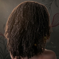Perruques en cheveux humains indiens alignés sur les cuticules, perruques sans colle en dentelle HD transparente suisse, perruques frontales en dentelle 180% Afro Kinky Coily 4a 4b 4c