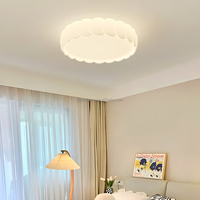 Plafonnier LED Minimaliste en Fer avec Télécommande, Indice de Protection IP44, Température de Couleur 6000K, Compatible AC pour Chambre Moderne