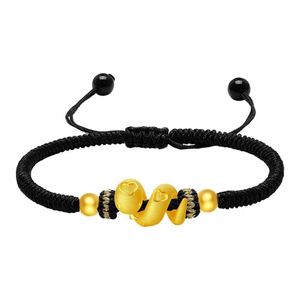 Valentine's Day Jewelry Chinese Style Snake Charm <b>Bracelet</b> Handmade Braided <b>Red</b> Black Rope Handmade Adjustable Couple <b>Bracelet</b> - Product Image 3
