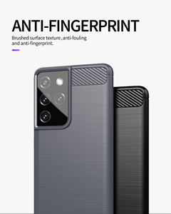 Funda trasera de línea cepillada con textura mate de <span class=keywords><strong>fibra</strong></span> de carbono de silicona funda de teléfono suave de TPU para Samsung S23 Plus S24 Ultra funda de teléfono - Product Image 5