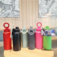 Cadeau promotionnel personnalisé avec logo, support magnétique pour téléphone, support de téléphone réglable, bouteille d'eau magnétique, thermos isotherme