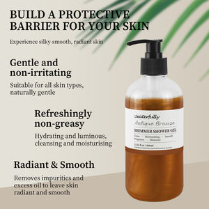 Gel de Ducha de Leche de Cabra Orgánica Natural, Gel de Ducha Exfoliante e Iluminador, Brillo Dorado, Hidratante y Blanqueador - Product Image 2