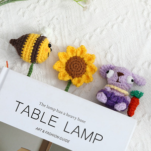 Segnalibro Creativo e Carino Fatto a Mano, Clip Adesiva a Forma di Piccolo Animale all'Uncinetto, Segnapagina a Girasole Lavorato a <span class=keywords><strong>Maglia</strong></span>, Elegante Regalo Commemorativo per Libri - Product Image 2