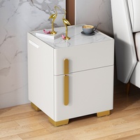 Chevet intelligent de style moderne 2025, luxe, bois massif, convertible, coffre-fort avec serrure à code, meubles de chambre à coucher, intégré à la maison