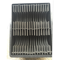 Boîte de protection ESD empilable avec un plan de configuration multi-compartiments pour un rangement organisé dans les salles blanches et les installations de fabrication