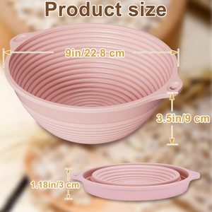 Silicone Foldable Reusable Eco-friendly Durable Fermentation <b>Basket</b> for Home Baking <b>Bread</b> and European <b>Bread</b> Proofing - Product Image 2