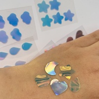 Patchs anti-acné holographiques mignons en forme d'étoile, autocollants brillants arc-en-ciel en hydrocolloïde pour le visage