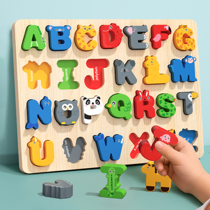 Giocattolo in Legno per Bambini: <span class=keywords><strong>Puzzle</strong></span> con Lettere e Animali, Gioco Educativo per l'Apprendimento dell'Alfabeto - Product Image 4