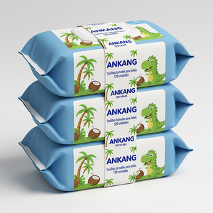 Fournisseur OEM de lingettes pour bébés en gros, lingettes humides pour bébé, 140 lingettes pour bébé - Product Image 2
