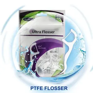 Ultra flosser <span class=keywords><strong>dentaire</strong></span> avec PTFE, <span class=keywords><strong>soie</strong></span> <span class=keywords><strong>dentaire</strong></span> 50 pièces sac d'emballage - Product Image 2