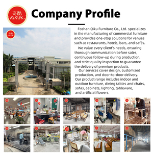 Ensemble de mobilier de restaurant commercial de luxe avec sièges en velours courbés, tables circulaires en marbre et ensembles de chaises - Product Image 5