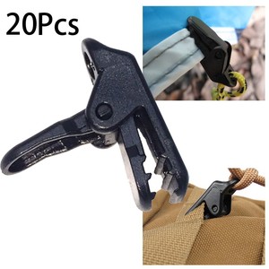 Nylon Rope Clip Black Alligator Clip For Tent <b>Tarp</b> Outdoor Use Windproof Waterproof Fixing Clip - Product Image 2