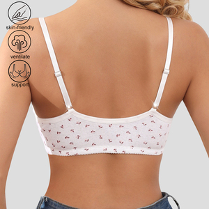 <span class=keywords><strong>Soutien</strong></span>-<span class=keywords><strong>gorge</strong></span> sans fil push-up respirant à fermeture avant en dentelle florale côtelée à bonnets fins pour femme – Vente en gros usine - Product Image 3
