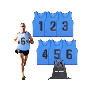 Factory Sale Custom Logo Numbered Design Sportswear Mesh Soccer Wear Training Sports Bibs football bibs training