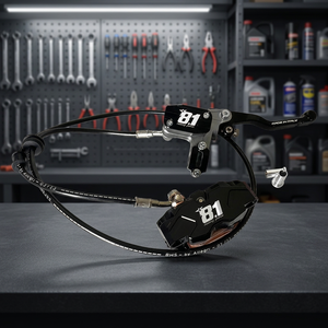 ชุดเบรกหน้าใหม่ครบชุดสำหรับ Pitbike 8.1 (รุ่น BRK200) พร้อมปั๊ม MC-11 คาลิปเปอร์ Hurricane ขนาด 82 มม. สายเบรก และน้ำมัน Motul RBF700 - Product Image 2