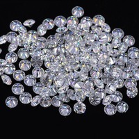 Pierres de Moissanite Synthétique Ronde D-EF Couleur Pureté VVS, Taille Complète, 0,7-2,9 mm, pour Montres et Bijoux