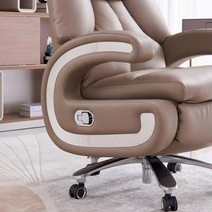Elektrischer Leder-Chefsessel Bürostuhl Verstellbarer <span class=keywords><strong>Massage</strong></span>-Ledersessel Ergonomischer Bürostuhl für Langzeitnutzung Bürostühle für Führungskräfte - Product Image 2