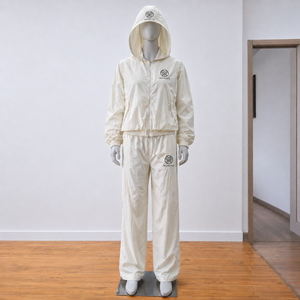 Ensemble de survêtement décontracté pour <span class=keywords><strong>homme</strong></span> en coton, molleton gris, sweat à capuche zippé et pantalon de jogging, avec logo imprimé numérique rose, style streetwear - Product Image 4