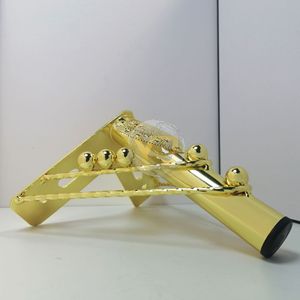 Furniture Leg Gold Hollowed Out Wrought Iron Flower Design European Style Heavy Duty For <b>Bed</b> Cabinet Table Chair - Product Image 2