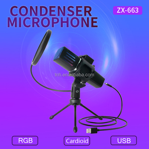 TNH USB- ZX663 microfono <span class=keywords><strong>Desktop</strong></span> microfono da tavolo professionale per la registrazione di <span class=keywords><strong>Computer</strong></span> <span class=keywords><strong>Live</strong></span> Streaming Karaoke Meeting - Product Image 2