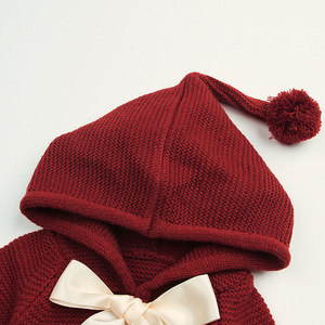 Maglione con cappuccio Pullover da <span class=keywords><strong>bambina</strong></span> maglia semplice a manica lunga all'uncinetto vestiti per bambini con frange di nappe Pullover maglione lavorato a maglia - Product Image 3