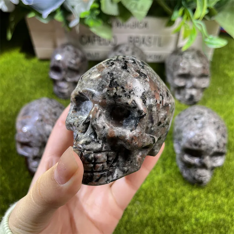 Natural Crystal Skulls Reactive Spiritual Healing Stone Quartz Yooperlite Skulls For Sale
