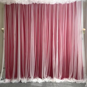 Panneaux de fond de scène de mariage personnalisés, draperies à double couche, décorations murales de scène d'événement - Product Image 5