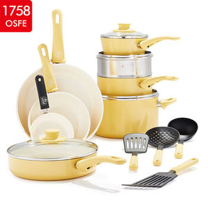 Olla <span class=keywords><strong>de</strong></span> cocina <span class=keywords><strong>de</strong></span> cerámica con agarre suave, <span class=keywords><strong>juego</strong></span> <span class=keywords><strong>de</strong></span> utensilios <span class=keywords><strong>de</strong></span> cocina antiadherentes <span class=keywords><strong>de</strong></span> inducción para el hogar, 16 piezas - Product Image 3