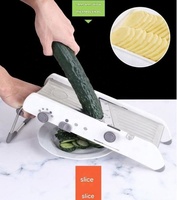 Mandoline multifonctionnelle professionnelle en acier inoxydable réglable pour couper et râper les légumes