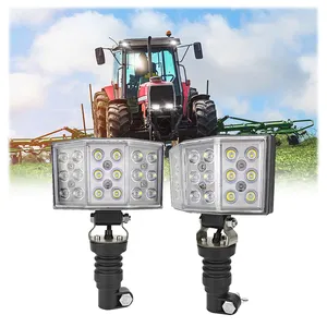 10-36V 240 Degrees Wide Angle Vehicle LED Driving Lights 54W Pipe Mount Agriculture LED Tractor Work Lights