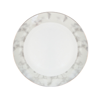 Service de table en céramique de luxe avec bordure dorée, motif marbré, en porcelaine fine, 16 pièces, vente en gros pour l'exportation