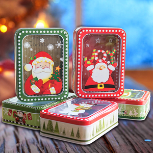 In Stock MOQ High Quality Round Metal Packing Candy Mint Gift Candle Tins Box Christmas Decoration Suppliers