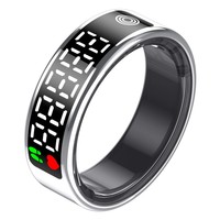 Ensemble de bagues intelligentes tendance pour couple, bijoux assortis, connectivité via application, rappel, symbole d'amour, cadeau pour petit ami