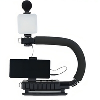 Smartphone Caméra Vidéo Faire Lumière LED Microphone Titulaire Kit Studio Photographie Live Streaming Vlog Photo Shooting Téléphone Support
