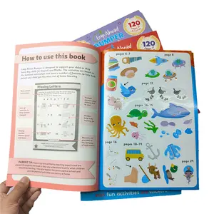 Libro DE TRABAJO preescolar de inglés y matemáticas para niños, libros de actividades para niños, libros educativos para niños