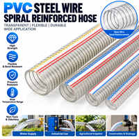Tuyau d'aspiration Flexible et Transparent de haute qualité alimentaire, tube en acier Pvc renforcé en spirale