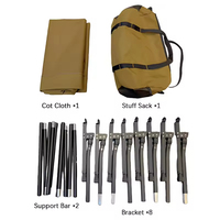 Lit de camping compact et léger, lit pliable pour le camping en plein air, couleur personnalisée avec sac de rangement