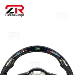 Volante de Fibra de Carbono Forjado con Pantalla LED para Volkswagen MK7 Golf 7 GTI MK6 GTD <span class=keywords><strong>R</strong></span> Gts <span class=keywords><strong>R</strong></span>-<span class=keywords><strong>Line</strong></span> <span class=keywords><strong>Tiguan</strong></span> Scirocco Passat Polo - Product Image 4