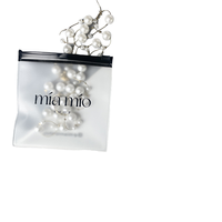 Gravure imprimé petit sac à fermeture éclair en PVC givré Transparent emballage recyclable refermable pour bijoux pendentif boucle d'oreille fourrure