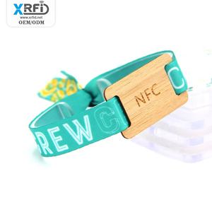 Pulsera <span class=keywords><strong>de</strong></span> Tela RFID Personalizada, Superventas, para Festivales <span class=keywords><strong>de</strong></span> Música Deportivos, 13.56Mhz NFC, Pulsera Tejida para Eventos sin Efectivo - Product Image 6