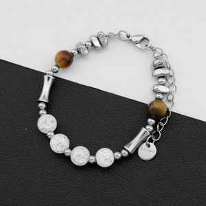 New Vintage Simple Popular Design Handmade Pearl <b>Beaded</b> <b>Bracelet</b> Titanium Steel Light Luxury Unisex's <b>Bracelets</b> Fashion Jewelry - Product Image 5