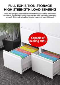 <span class=keywords><strong>Meuble</strong></span> <span class=keywords><strong>de</strong></span> bureau moderne en métal avec 3 tiroirs, prix bas, armoire à dossiers en acier pour la maison, l'école, l'hôpital et l'atelier - Product Image 5