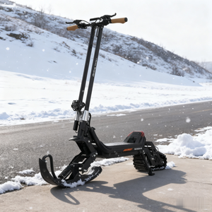 Trottinette pliable tout-terrain la plus vendue, roues amovibles, moteur brushless 1500W, autonomie 50km pour la conduite hivernale - Product Image 4