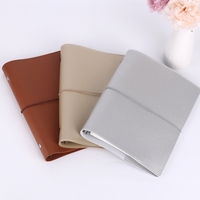 Couverture de carnet A5 en cuir pour organiseur de voyage, carnet de notes A5 à 6 anneaux, couverture de carnet de croquis avec cordon élastique