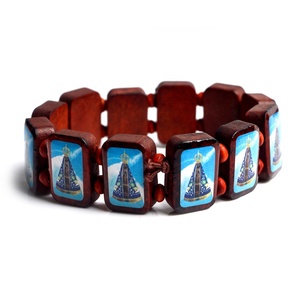 <span class=keywords><strong>Bracelet</strong></span> élastique fait à la main en bois, Style brésilien, cadeau pour dames de l'amour apérota, Images - Product Image 1