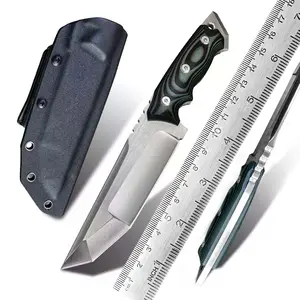 G10 Handle Full Tang Survival Outdoor Bowie Fixed Blade Hunting Knife