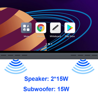 Pizarra Interactiva Inteligente con Pantalla Táctil Infrarroja 4K UHD de 65/75 Pulgadas, Panel Plano Todo en Uno con PC para Escuela y Enseñanza