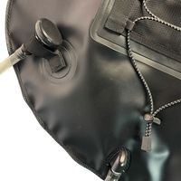 Réservoir d'eau portable en PVC noir 25L, conteneur d'eau pour le camping avec tuyau