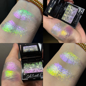 High Pigment Langlebiger Farbverlauf Chamäleon Lidschatten Pulver Private Label Großhandel Multi chrom Lidschatten Metallic - Product Image 2