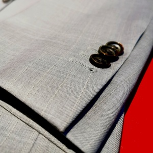Costume de mariage et d'affaires 2 pièces gris clair, <span class=keywords><strong>style</strong></span> italien, coupe ajustée, semi-entoilé, lavable en machine, facile à porter - Product Image 6